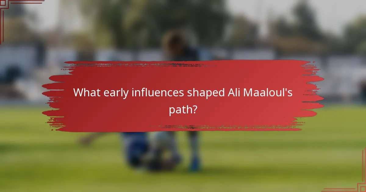 What early influences shaped Ali Maaloul's path?